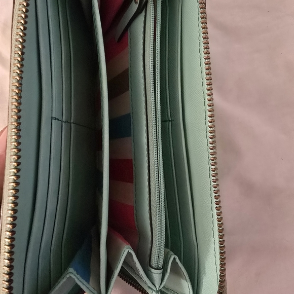 Kate Spade Zip Wallet  Mint Blue - Picture 2 of 10